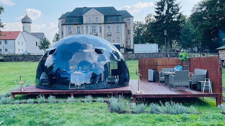 Zelt für 2 Personen, mit Seeblick und Ausblick sowie Garten in Biosphärenreservat Schorfheide Chorin - 4