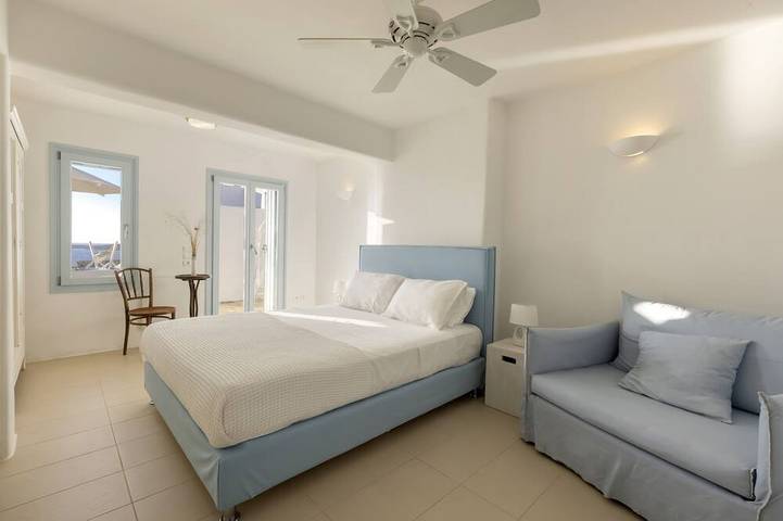 Thea Villas 2, atemberaubender Panoramablick auf das Meer und den Sonnenuntergang, privater Pool in Paros
