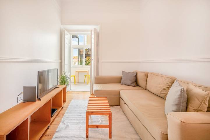 Apartamento para 4 personas, con balcón en Lisboa