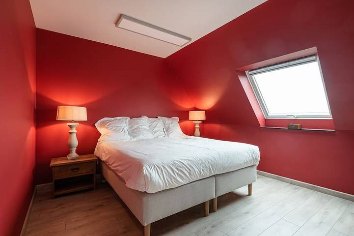 Polderwoning Cleylantshof max. Mitternacht in den Polders von Meetjesland. in Sint-Laureins, Ostflandern