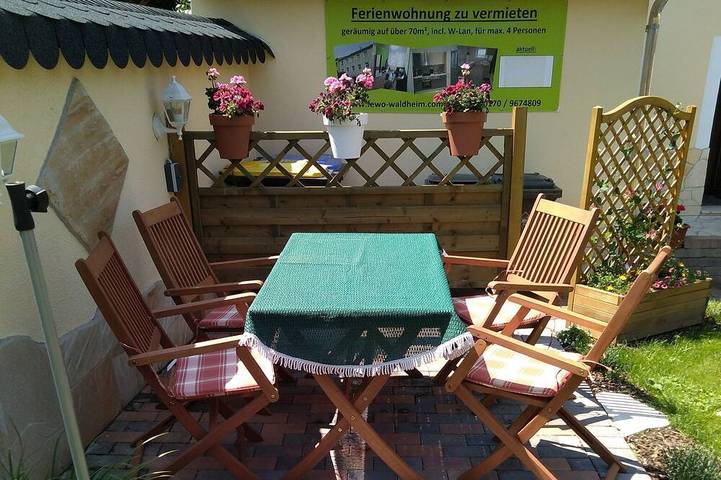 Ferienwohnung für 4 Personen, mit Terrasse und Garten in Waldheim