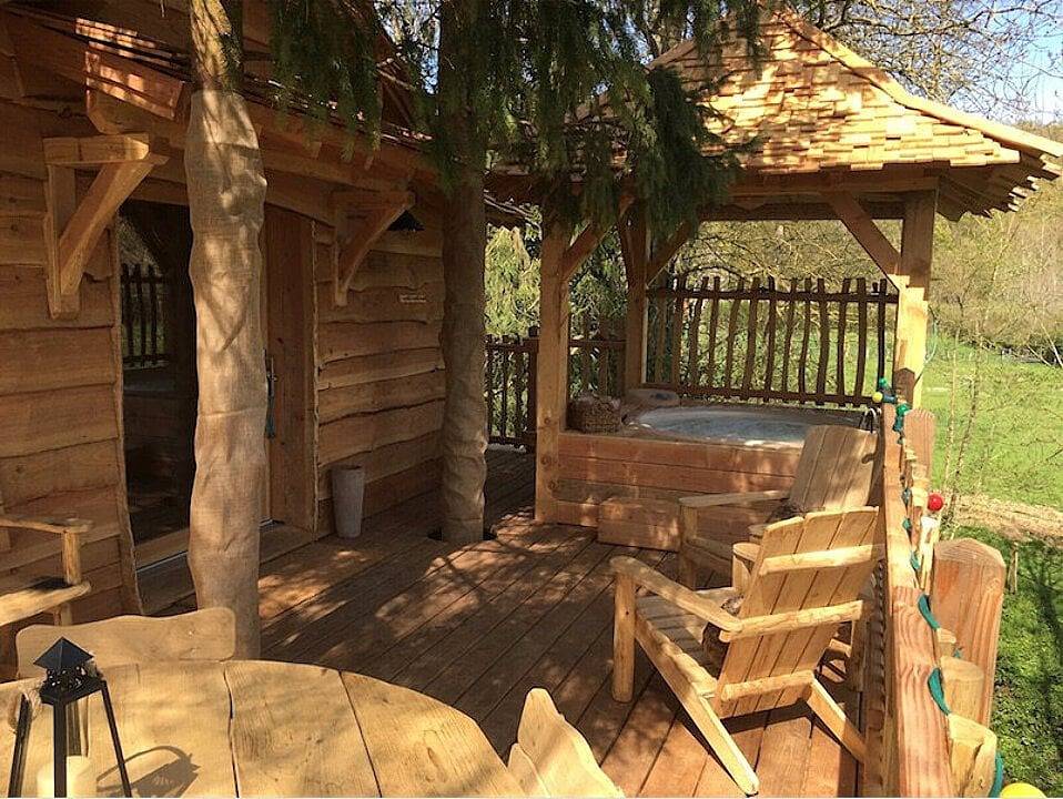 Les Cabanes du Moulin - Cabanes spa - Cabane Spa de la Clairière in Orly-sur-Morin, Seine-et-Marne