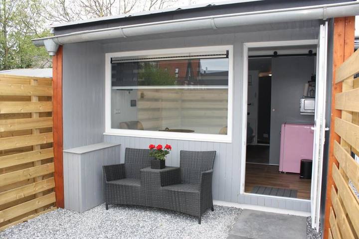 Ferienwohnung für 4 Personen, mit Terrasse und Garten sowie Ausblick