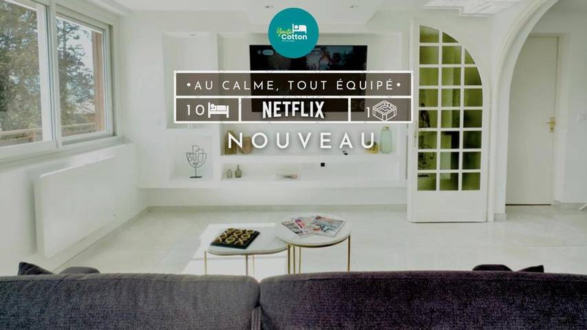 Appartement de vacances pour 10 personnes, avec jardin et vue