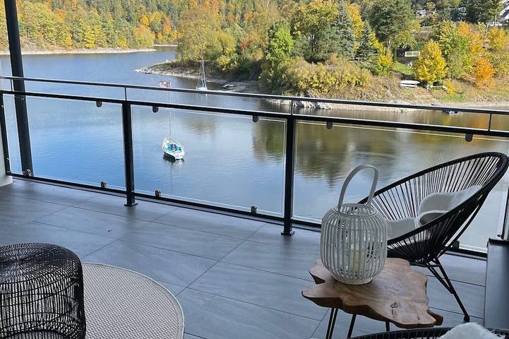 Ferienwohnung für 6 Personen, mit Balkon und Garten an der Bleilochtalsperre