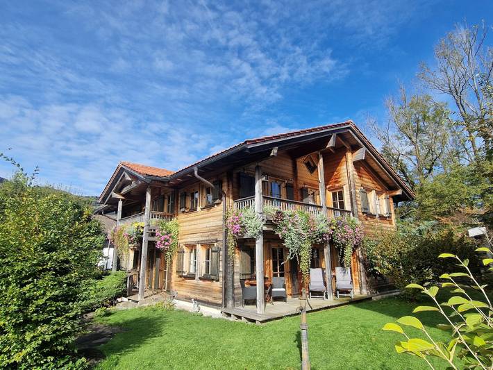 Ferienwohnung für 4 Personen, mit Balkon und Terrasse sowie Garten und Sauna in Bolsterlang