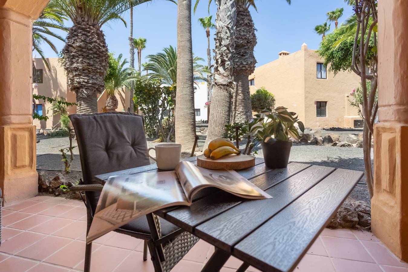 Ganze Wohnung, Urlaub 'Oasis Duna Surfhouse Corralejo' mit Gemeinschaftspool, privater Terrasse und Wi-Fi in Corralejo, La Oliva