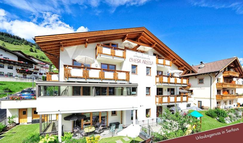 Ferienhaus für 4 Personen, mit Garten und Sauna sowie Ausblick in Serfaus