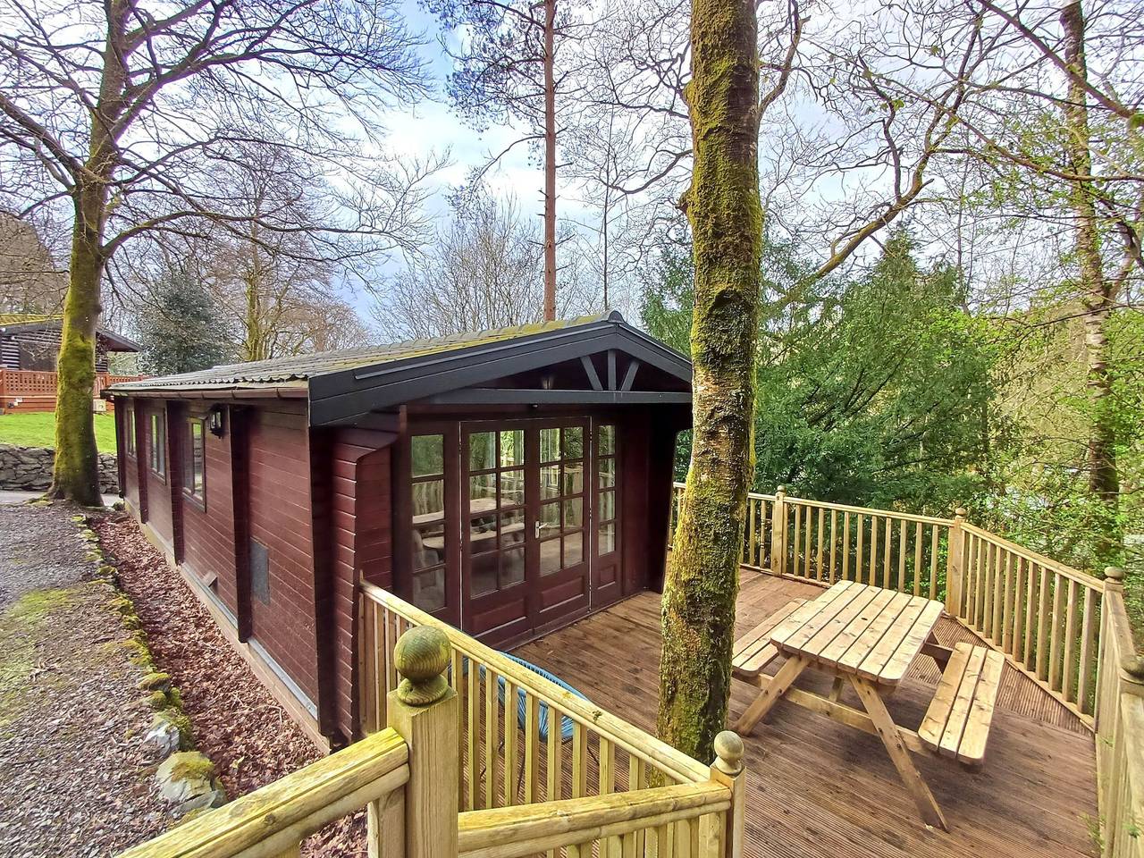 Lodge für 4 Personen mit Balkon/Terrasse in White Cross Bay, Lake District