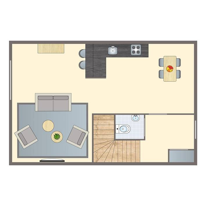 Bungalow für 4 Personen, mit Terrasse und Balkon/Terrasse in Anjum - 2