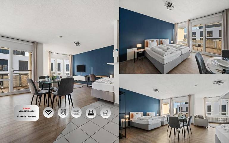 Ferienwohnung für 2 Personen, mit Terrasse und Ausblick in Fellbach