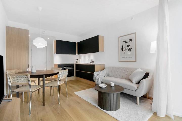 Vakantiewoning voor 2 personen, with uitzicht op het meer and terras as well as tuin in Aarhus