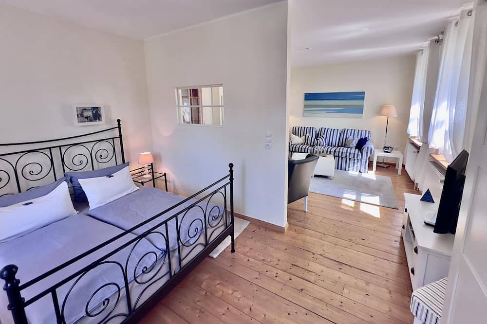 Ganze Wohnung, Wunderschöner Gulfhof:45qm Apartment Lütt Stuuv für 3 Personen,Terrasse & Garten in Altharlingersiel, Neuharlingersiel