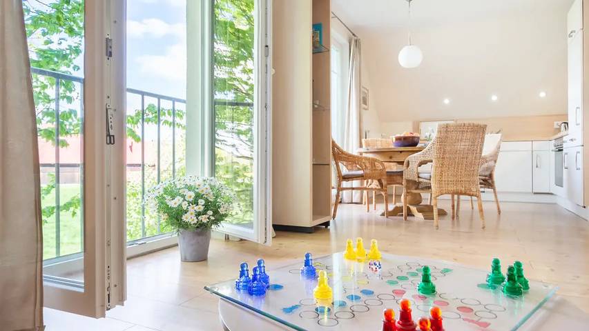 Ferienwohnung für 4 Personen, mit Garten und Sauna sowie Terrasse in Langholz