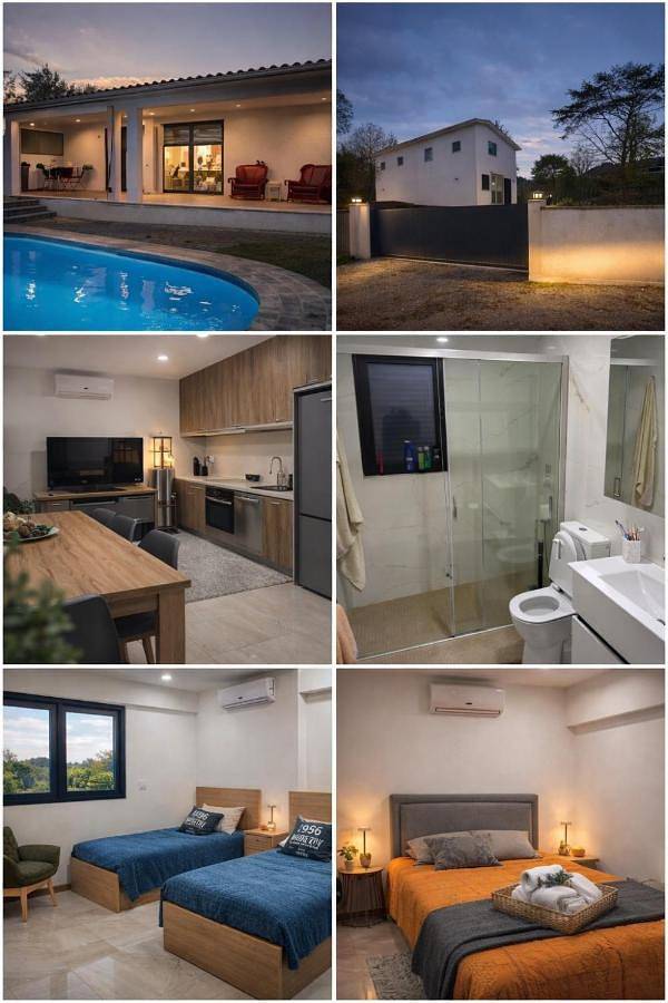 Location de vacances pour 5 personnes, avec balcon ainsi que vue et piscine dans Pedraça