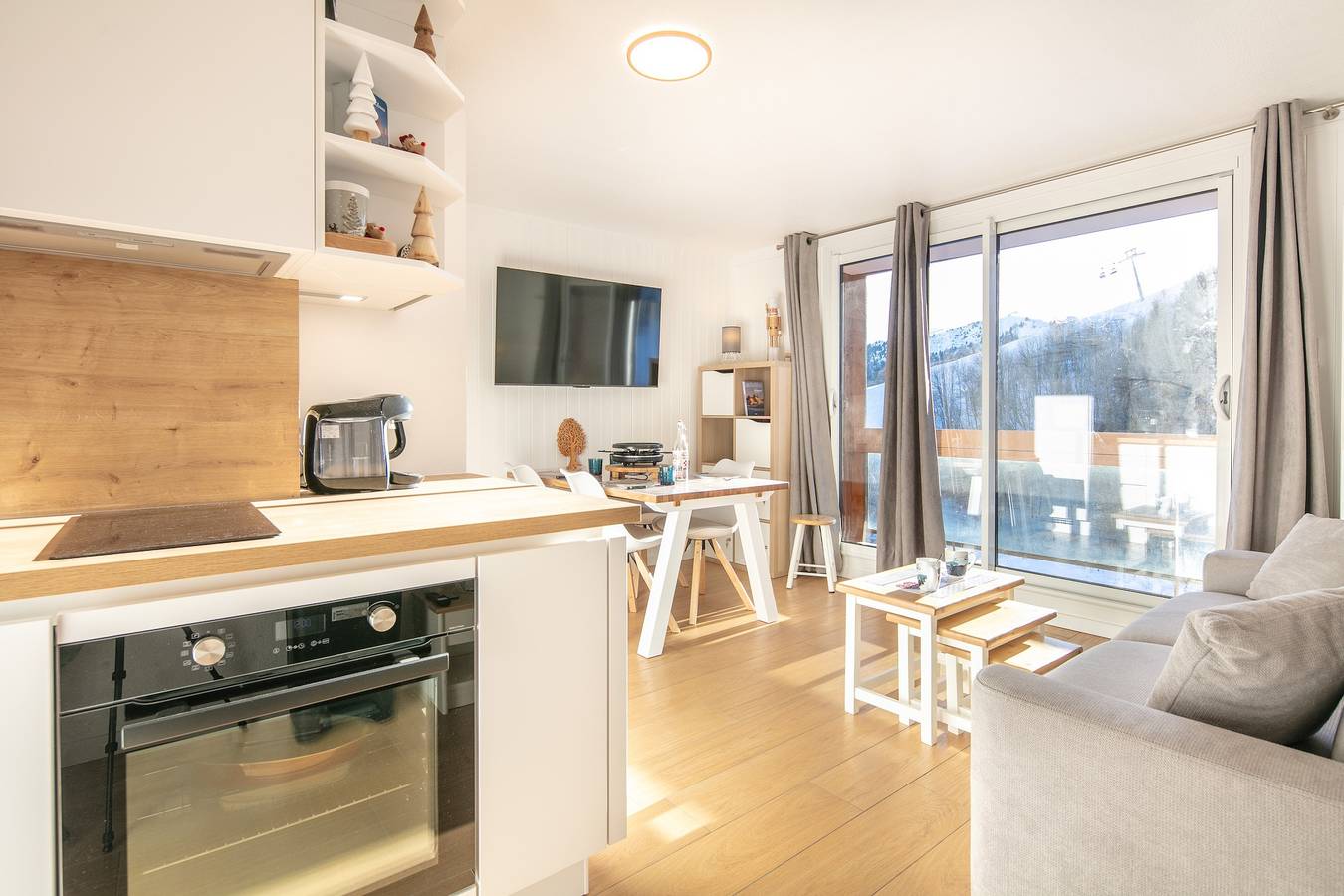 Geheel appartement, Vakantieappartement voor 6 personen met balkon in Le Corbier, Villarembert