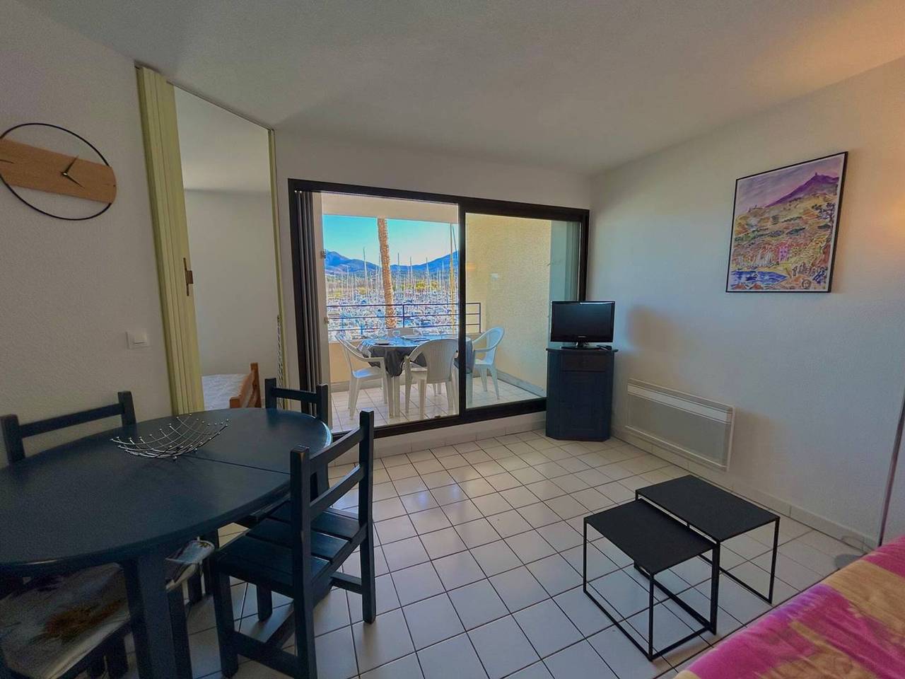 Ganze Wohnung, 2-Zi. Kabine 4 Pers. nahe Strand, Parkplatz, Hafenblick - Argelès in La Côte Vermeille, Argelès-sur-Mer