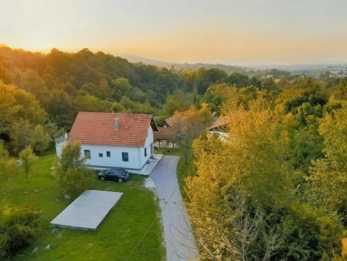 Ferienwohnung für 4 Personen, mit Terrasse und Garten sowie Ausblick