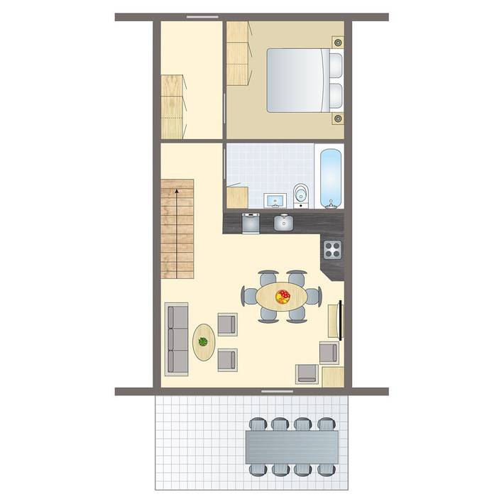 Bungalow für 8 Personen, mit Sauna in Dänemark an der Nordsee