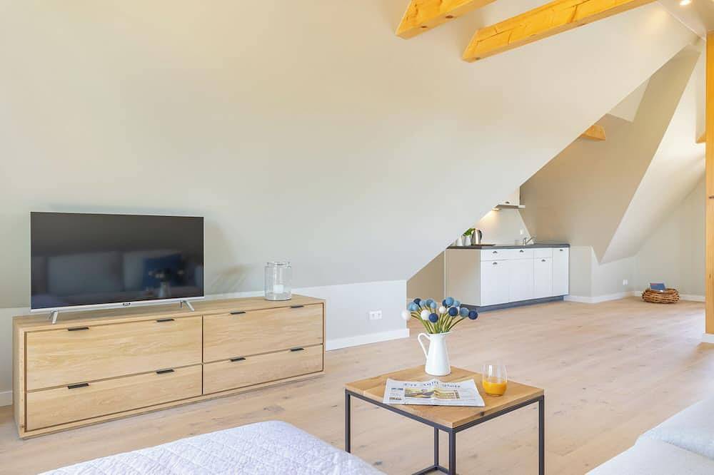 Ganze Wohnung, Ada 1: Stilvolle Wohnung mit Meerblick auf die Amrumer Odde in  „Adas Hüs“  in N in Norddorf, Amrum