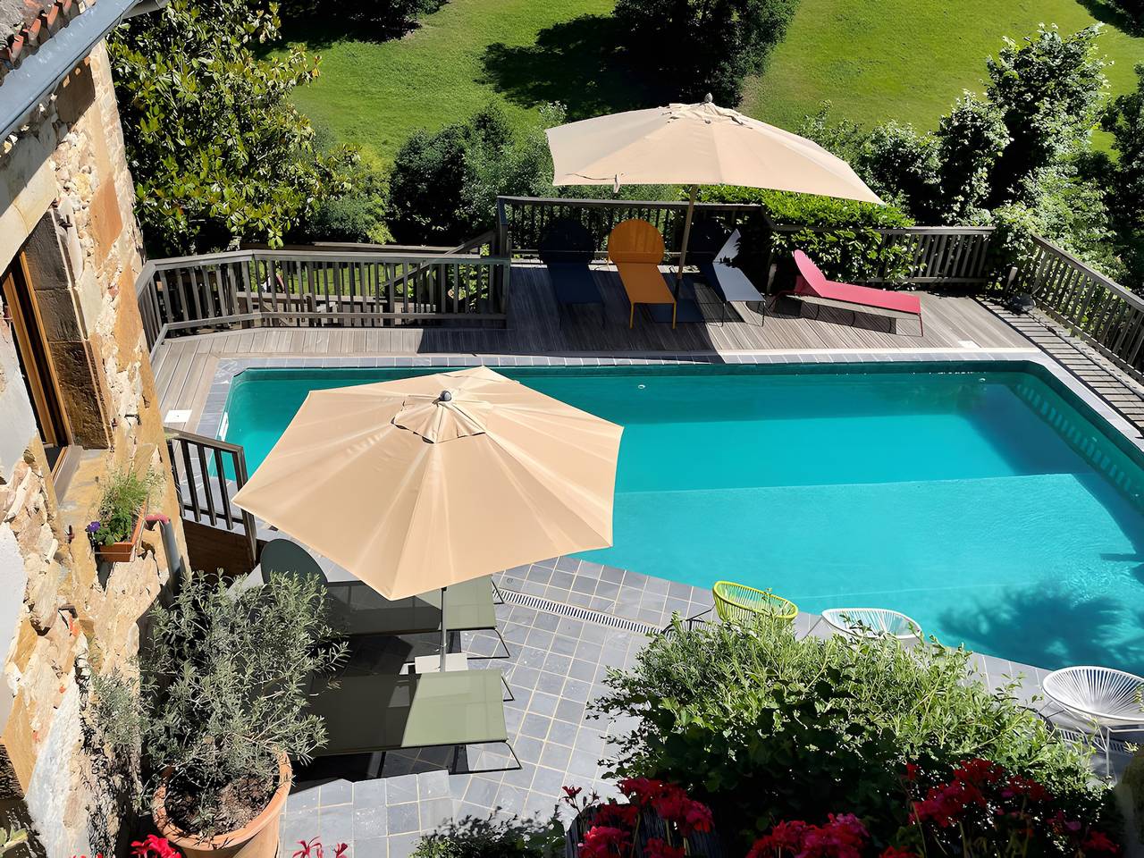 Chambre d’hôtes Bambou avec piscine partagée, terrasse privée et Wi-Fi in Felzins, Lot