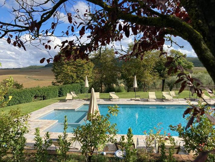 Appartamento per 20 persone, con Terrazza e Giardino nonché Piscina e Panorama a Sovicille