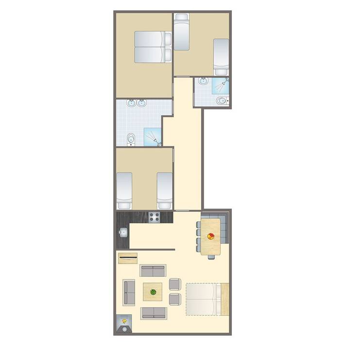 Ferienwohnung für 8 Personen, mit Sauna - 1