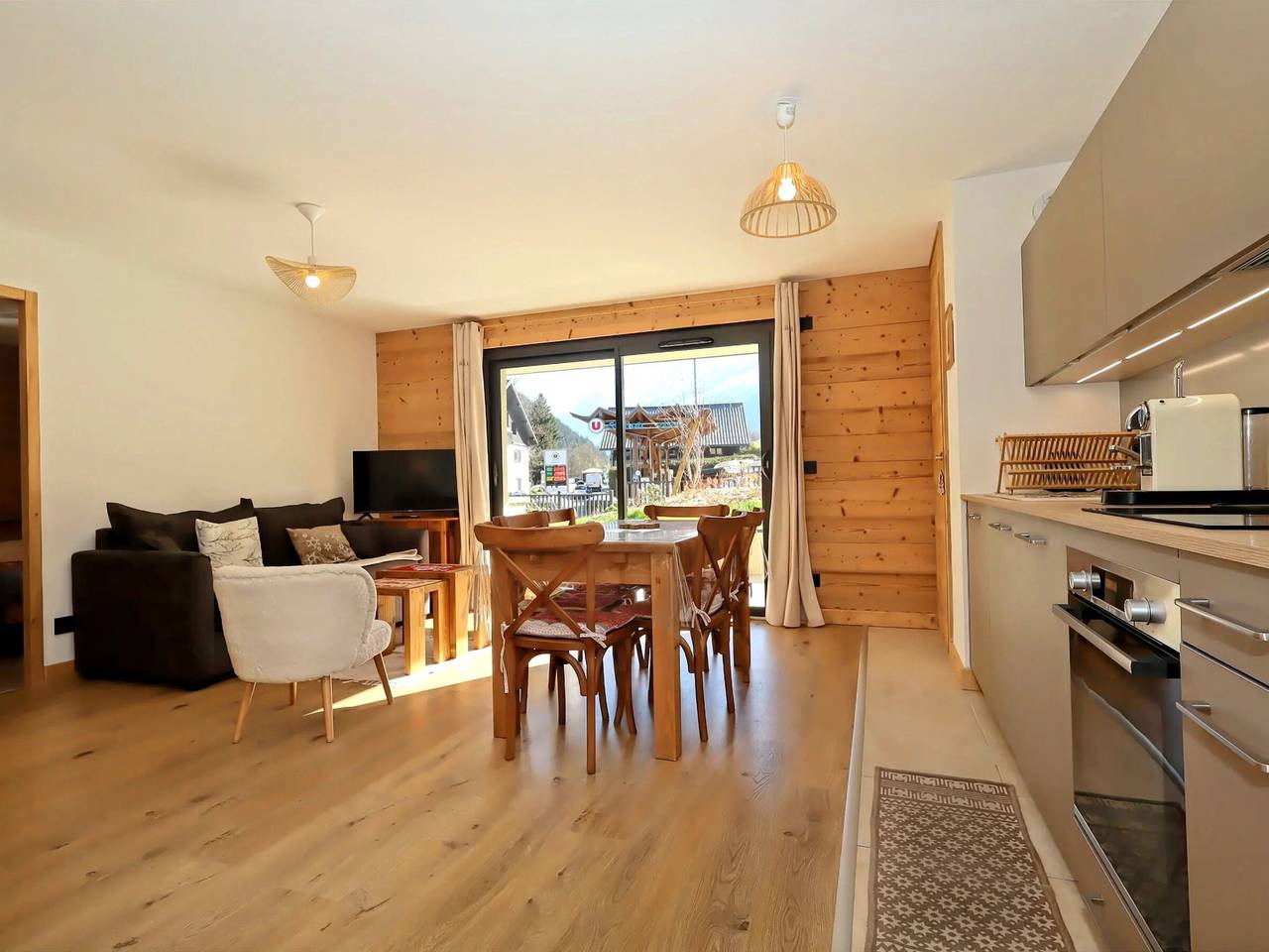Appartement entier, Appartement 3P 6 pers Les Houches, vue Mont-Blanc, terrasse in Les Houches, Massif du Mont-Blanc