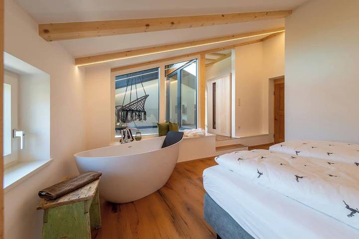 Ferienwohnung für 2 Personen, mit Sauna und Balkon, mit Haustier