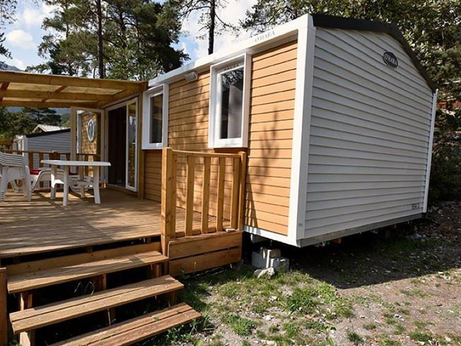 Camping Domaine de l'Ubaye - Mobilheim 2 personen - Mobilheim Comfort Preis für 2 Personen in Méolans-Revel, Barcelonnette und Umgebung