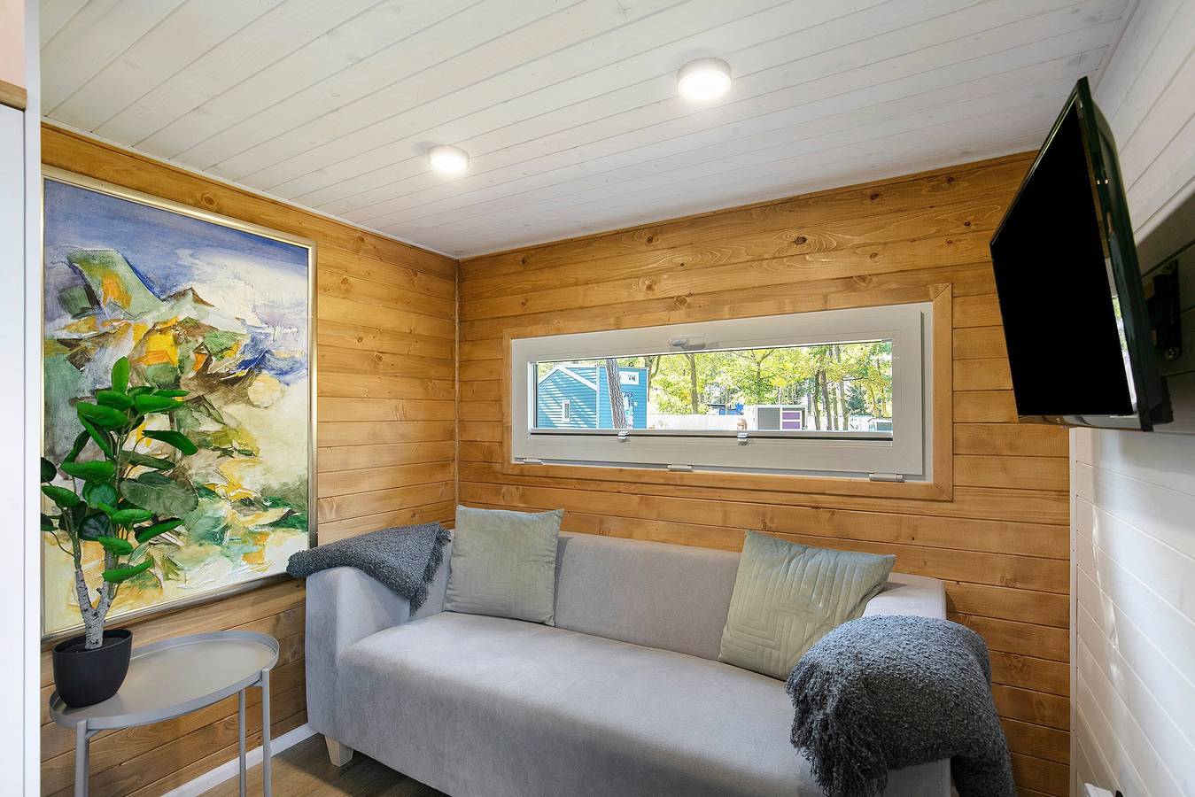 Ganze Ferienwohnung, Tiny Home 'Tiny House Nr 5' mit privater Terrasse, Wi-Fi und Klimaanlage in Caputh, Schwielowsee