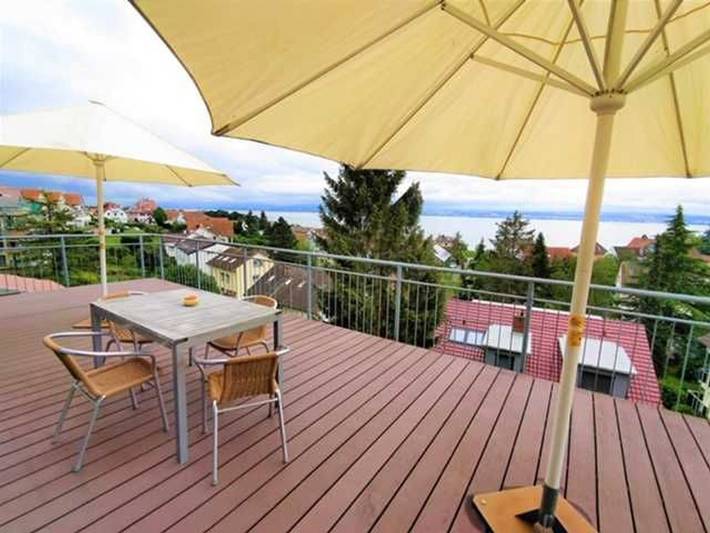 Ferienwohnung für 4 Personen, mit Balkon und Terrasse sowie Seeblick in Meersburg