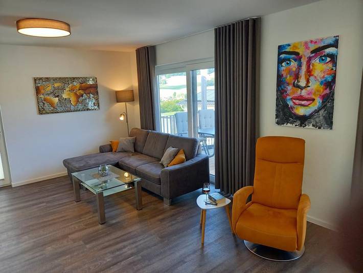 Ferienhaus für 5 Personen, mit Balkon und Terrasse sowie Sauna
