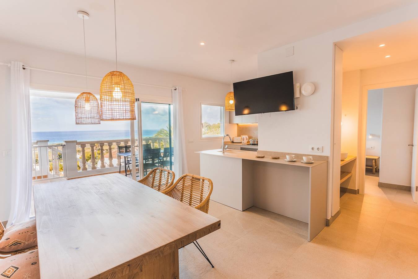 Villa '49 Son Bou Sunset' mit Meerblick, Wlan und Klimaanlage in Sant Jaume, Alaior Gemeinde