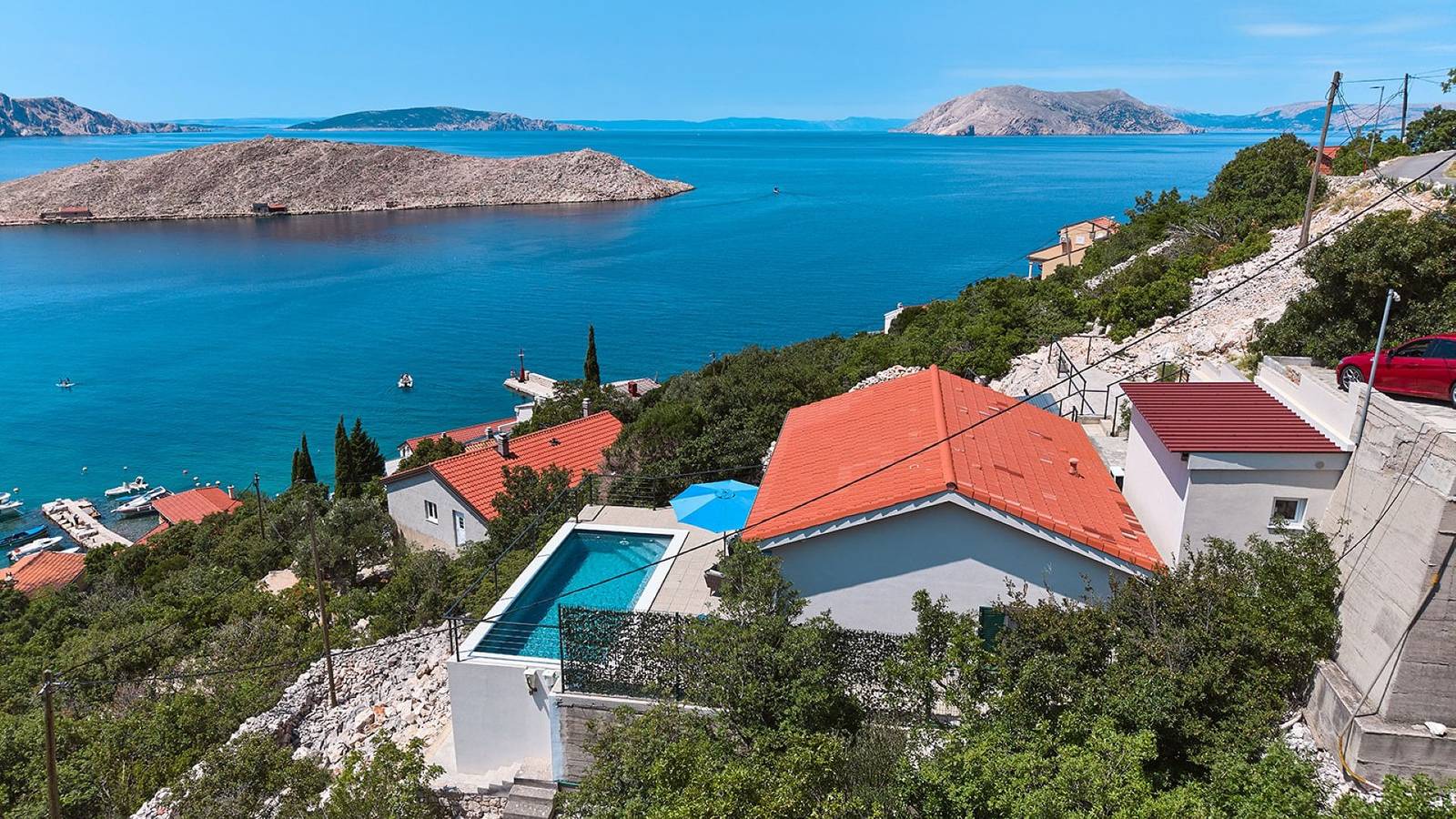 Villa Vissum with pool&sea view by Villas Guide in Jablanac, Naturpark Velebit
