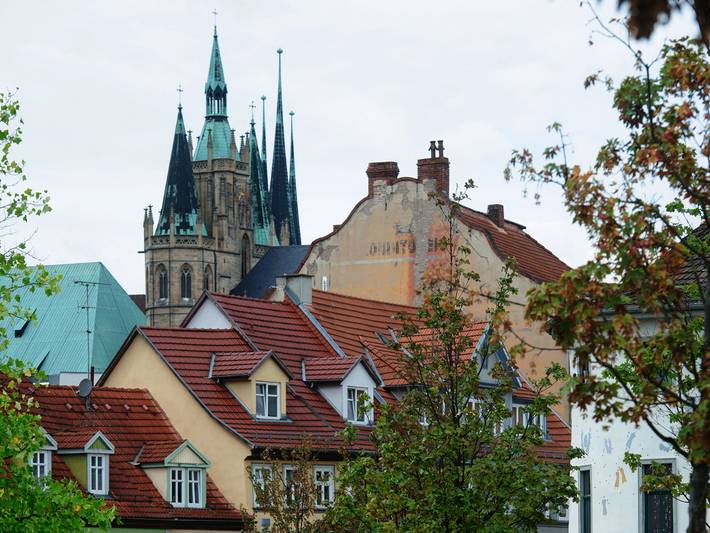 Ganze Ferienwohnung, Ferienwohnung Lange Brücke - Ferienwohnung Lange Brücke (Altstadt), 29 qm, Balkon, 1 Wohn-/Schlafraum, max. 2 Personen in Altstadt (Erfurt), Erfurt