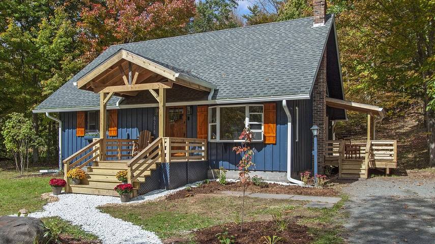 Cabane en bois pour 6 personnes, avec jacuzzi ainsi que terrasse et jardin à Hunter - 4