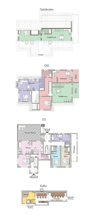 Ferienhaus für 22 Personen, mit Terrasse und Garten sowie Sauna in Groß Wittensee - 3