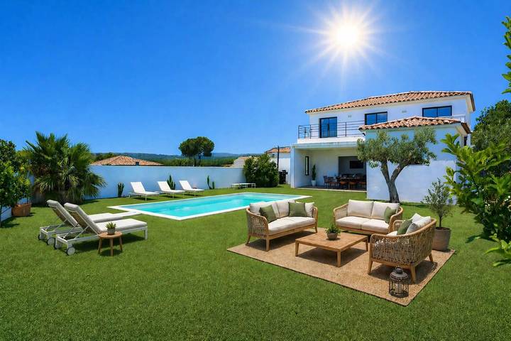 Villa pour 8 personnes, avec piscine