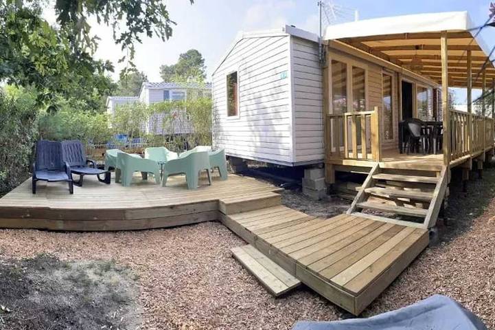 Bungalow pour 6 personnes, avec jardin et piscine à Lège-Cap-Ferret