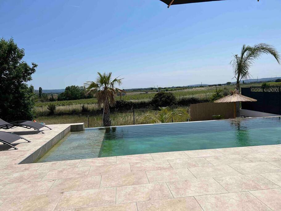 Villa piscine à débordement in Pignan, Côte méditerranéenne (France)