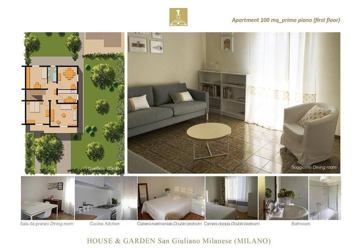 Appartamento per 3 persone, con Terrazza e Giardino nonché Panorama a San Giuliano Milanese