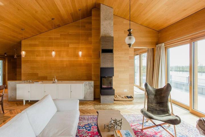 Ferienhaus mit Meerblick für 5 Personen, mit Balkon und Terrasse sowie Garten