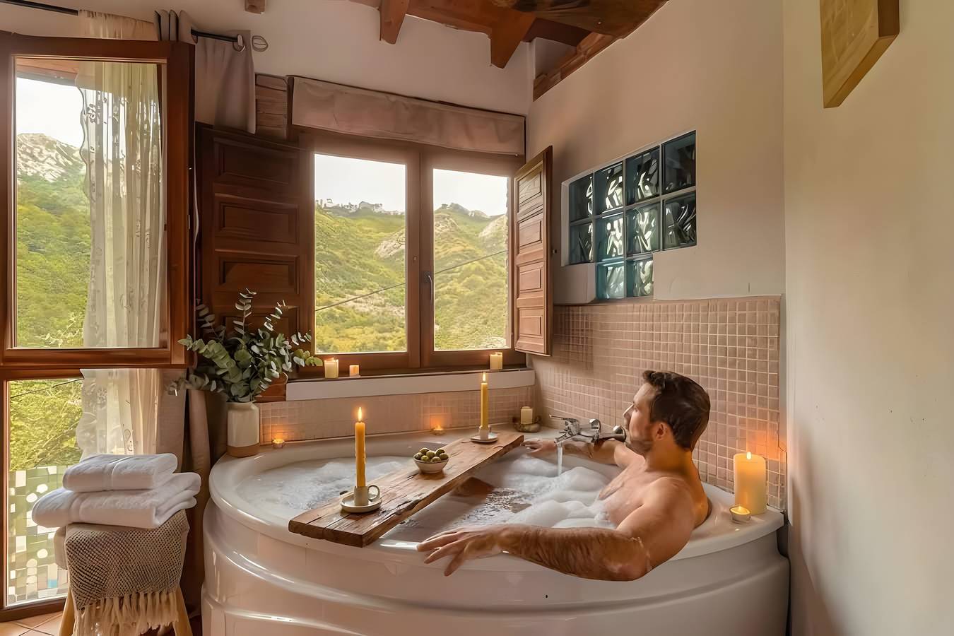 Casa rural 'El Carbayu, bubbelbad en uitzicht' met bergzicht, terras en wifi, foto 12