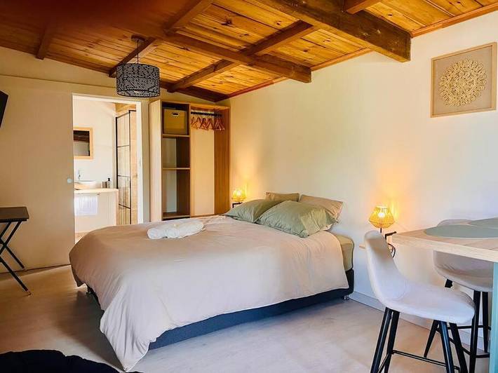 Maison de vacances pour 2 personnes, avec balcon ainsi que vue et jardin