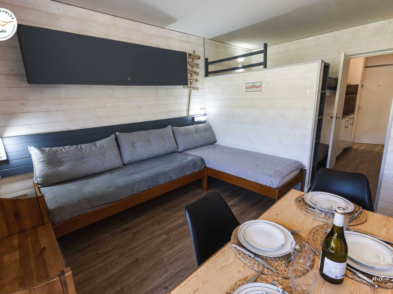 Studio entier, Studio rénové au pied des pistes, 4 pers, balcon, cuisine équipée in Saint-Étienne-en-Dévoluy, Le Dévoluy