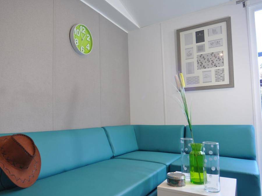 Camping Le Mas des Sédariès - Mobilheim 4 personen - Prestige Trapper Chalet, 2 Schlafzimmer, 2 Badezimmer, 2 Trapperhütten in Villefort, Cevennen