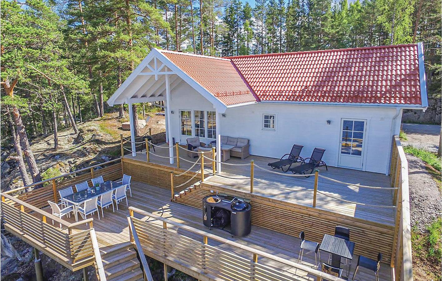 Ferienhaus für 6 Personen mit Terrasse in Dalslands Kanal