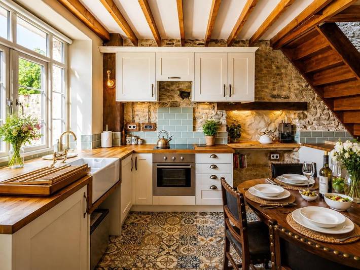 Maison de vacances pour 9 personnes, avec Terrasse ainsi que Jardin et Vue