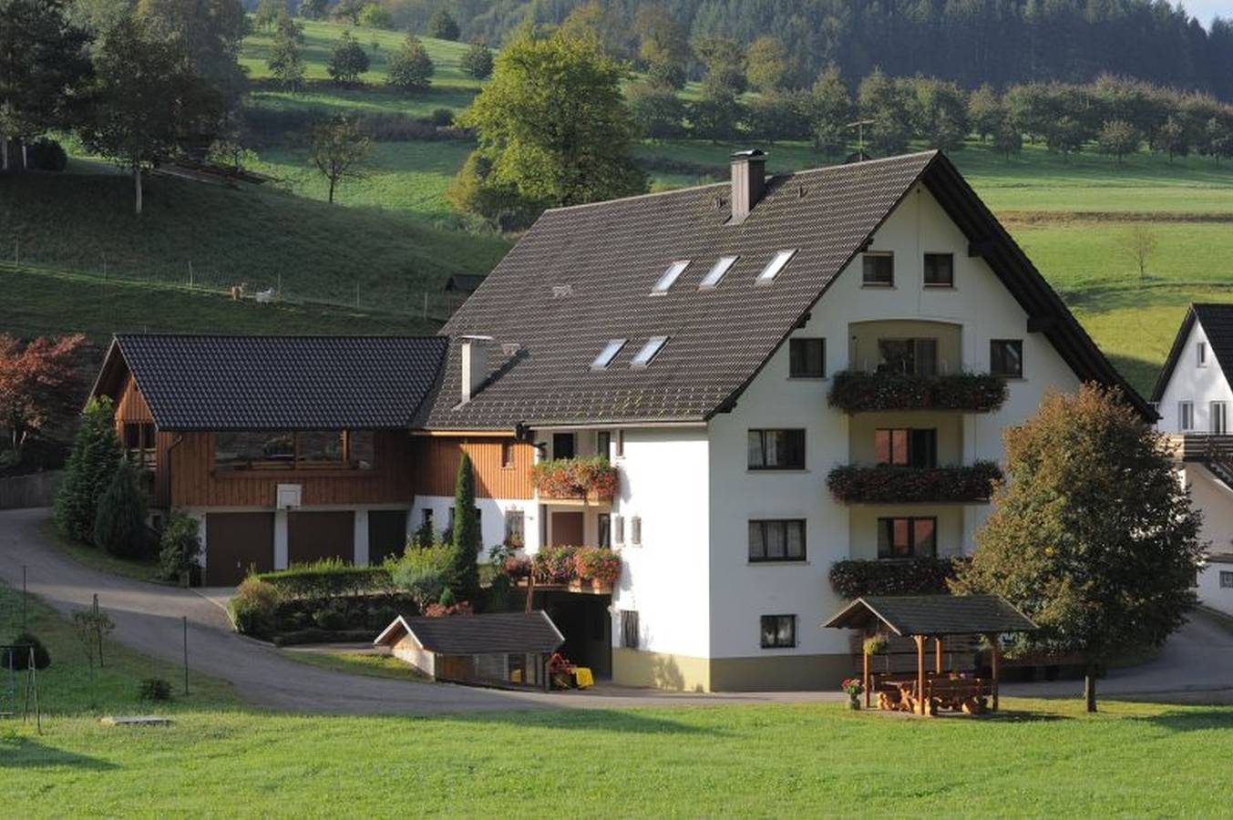 Ganze Wohnung, Ferienwohnung 'Bergfranzenhof' mit Gemeinschaftsterrasse, Balkon und Wlan in Oppenau, Mittlerer Schwarzwald